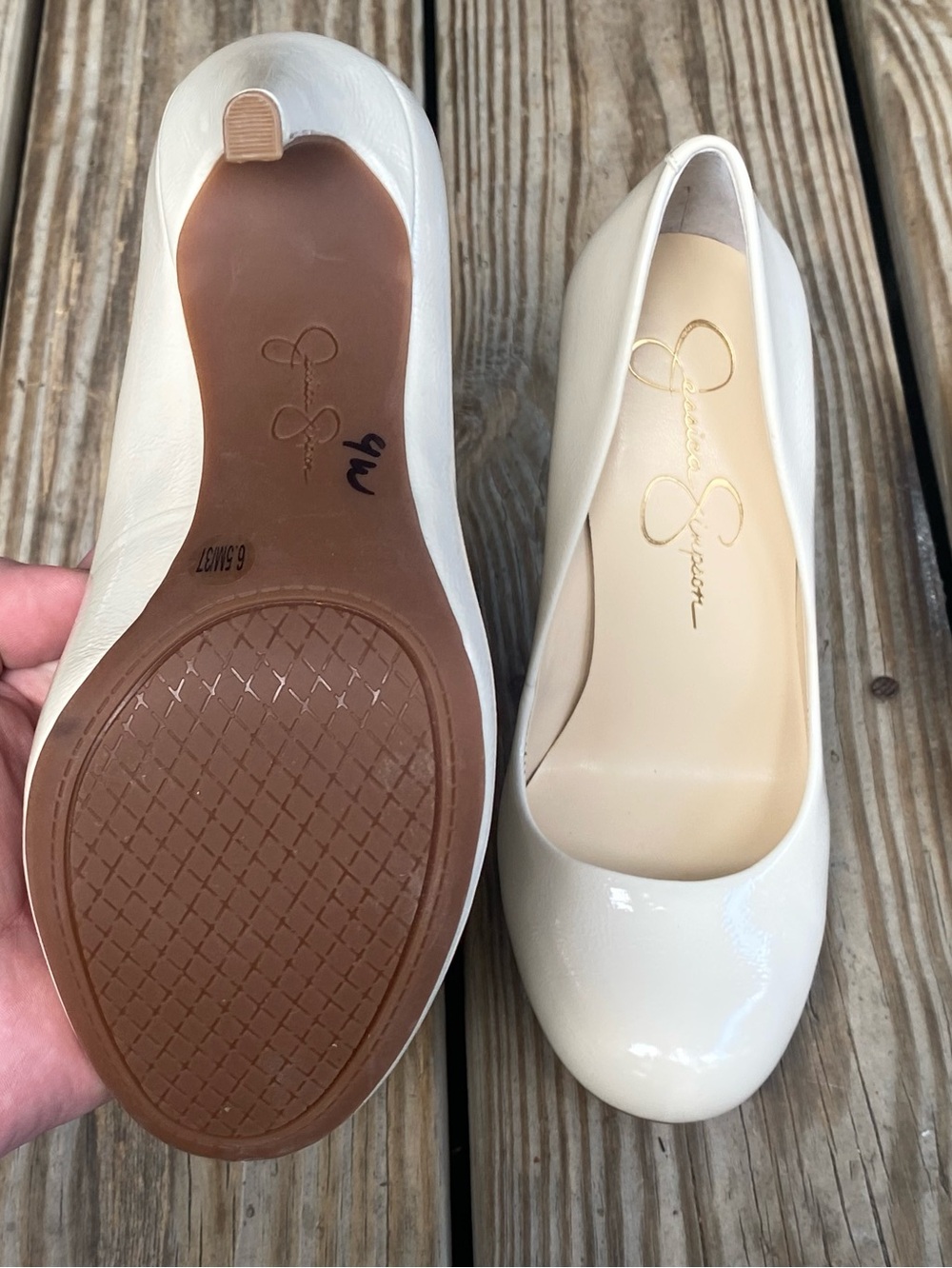 (NWOB!) JESSICA SIMPSON- Nude “CALI” Pumps W/ Round Toe, The Perfect Heel! - Picture 6 of 16